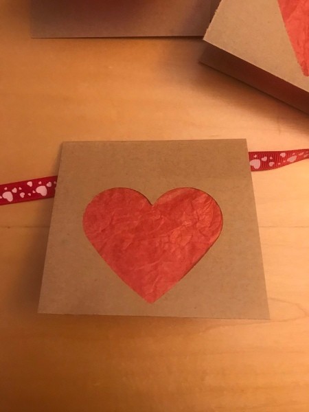 Simple Heart Garland - place the folded square over a length of ribbon, glue to the ribbon evenly spaced