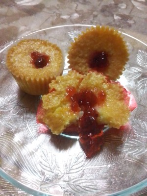 Raspberry Jelly Filled Butter Cupcakes