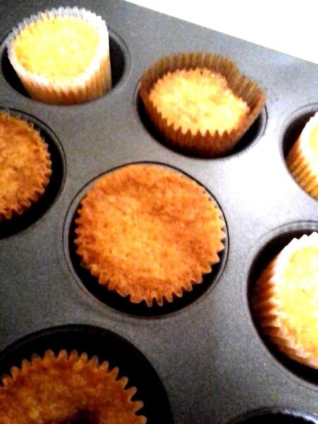 baked Cupcakes in tins