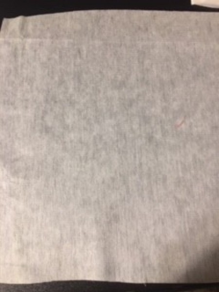 Keepsake Fabric Boxes - square of interfacing