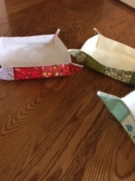 Keepsake Fabric Boxes - three finished boxes