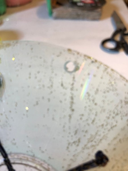 Golden Butterfly Suncatcher - hole