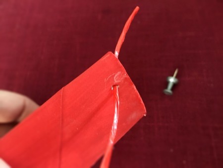 Heart-Shaped Toy Binoculars - use push pin to make holes for the string