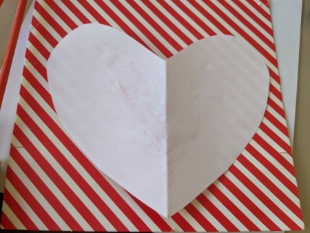 Paper Heart Display - cut out heart shapes from paper