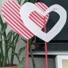 Paper Heart Display - both decorative hearts next to plants