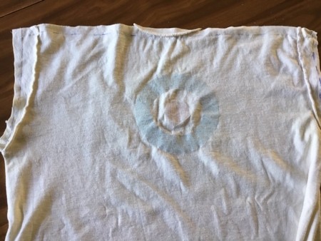 Making a Bag from a T-shirt - cut off sleeves and neck leaving a 1/2 inch seam allowance