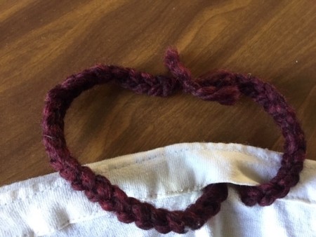 Making a Bag from a T-shirt - knot the ends