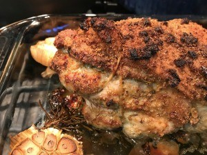 pork shoulder roasted in pan