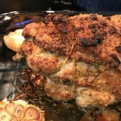 pork shoulder roasted in pan