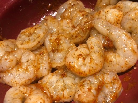 marinating shrimp