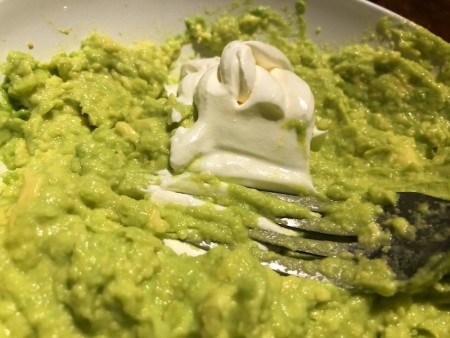 Shrimp Tacos with Avocado Cream Sauce