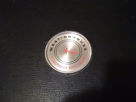 The top of a Westinghouse record player.