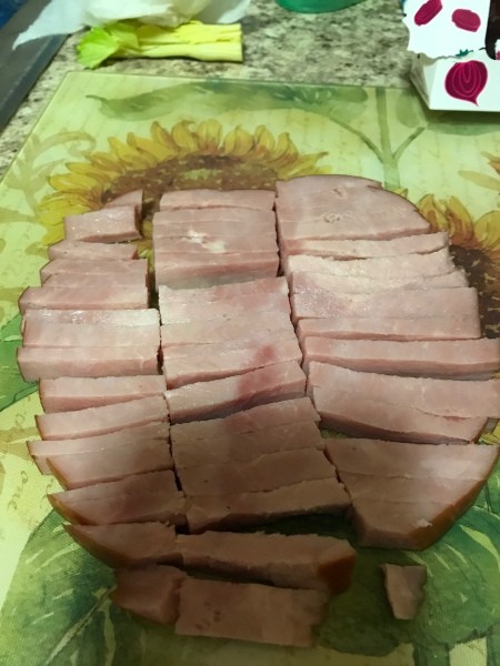 cut ham
