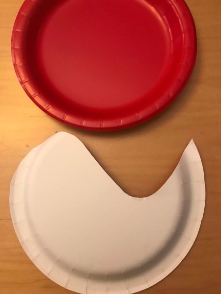Valentine's Bird Card Holder - cut a bird silhouette from one plate