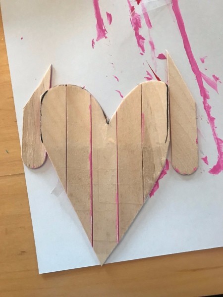 Heart Garden Stakes - top cut and curved