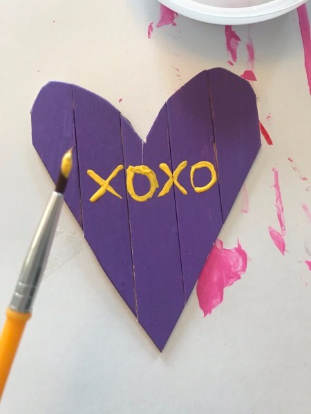 Heart Garden Stakes - paint over the letters