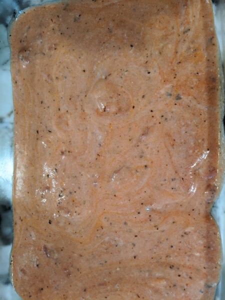 sauce on bottom of pan