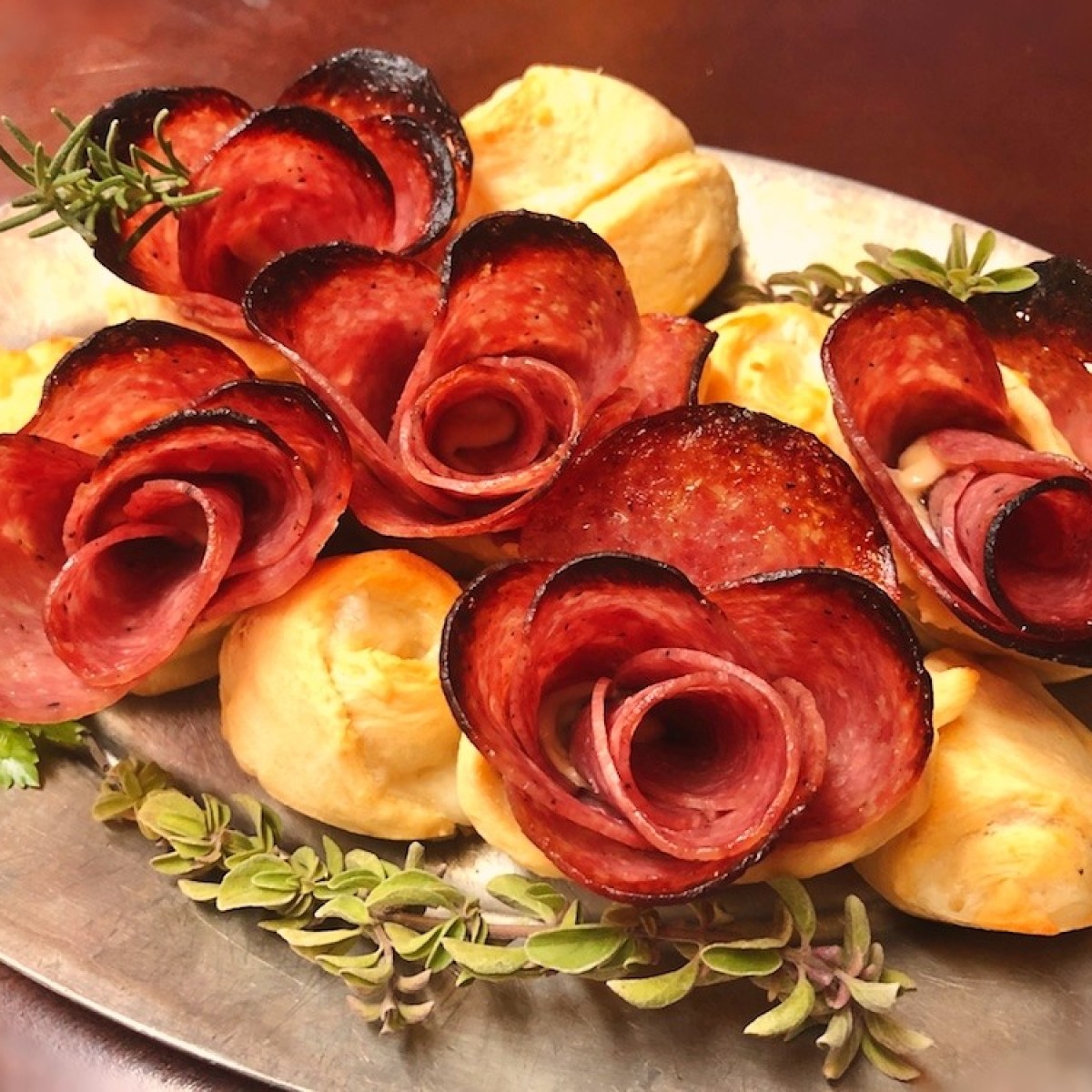 Salami Rose Appetizers ThriftyFun