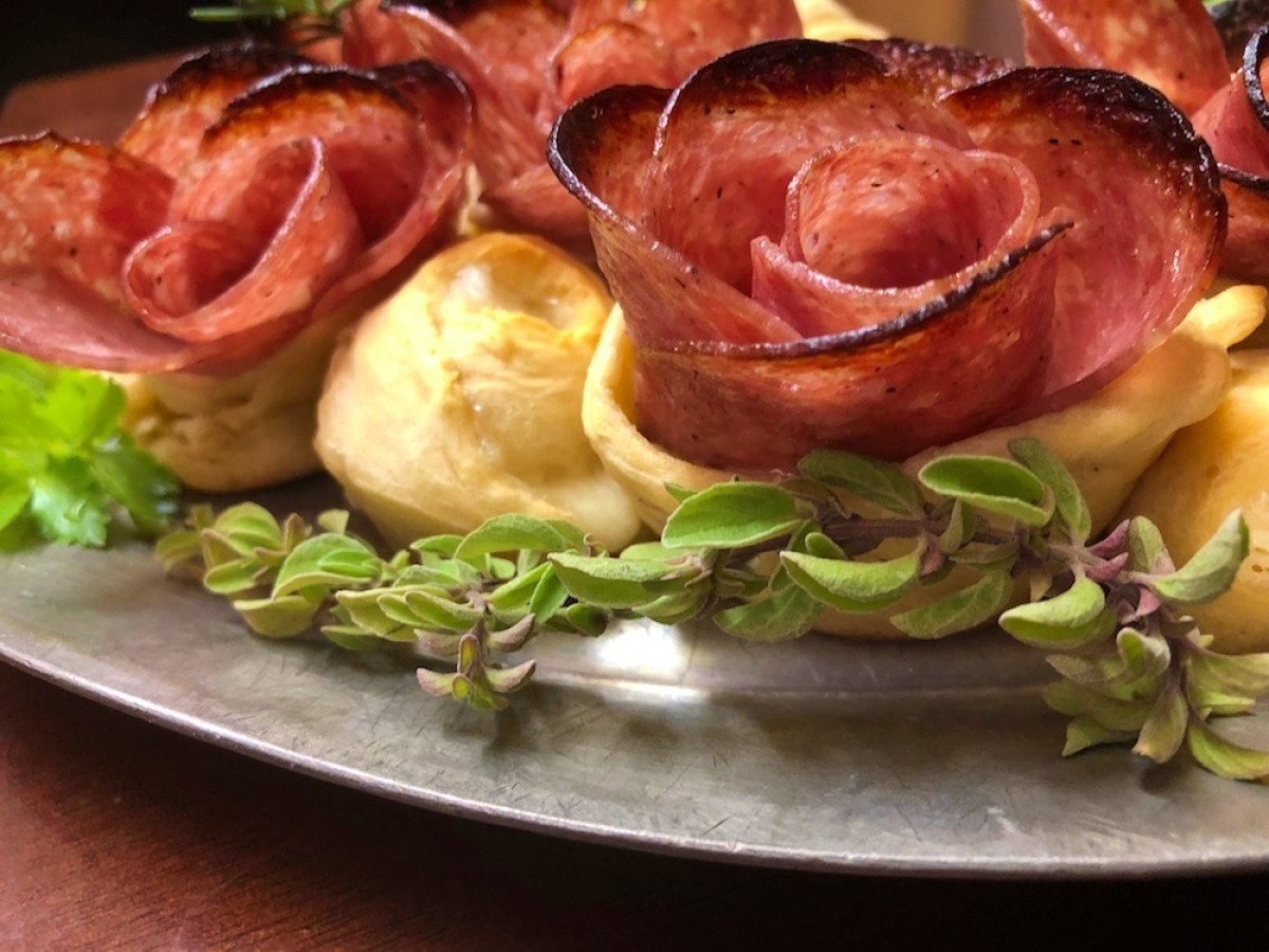 Salami Rose Appetizers ThriftyFun