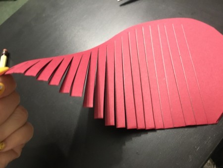 3D Pop-Up Heart Card - cut along the lines from the fold until near the edge of the heart