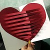 3D Pop-Up Heart Card - open card with 3-D heart