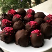 Truffles on plate