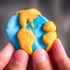 A clay model of the Earth.