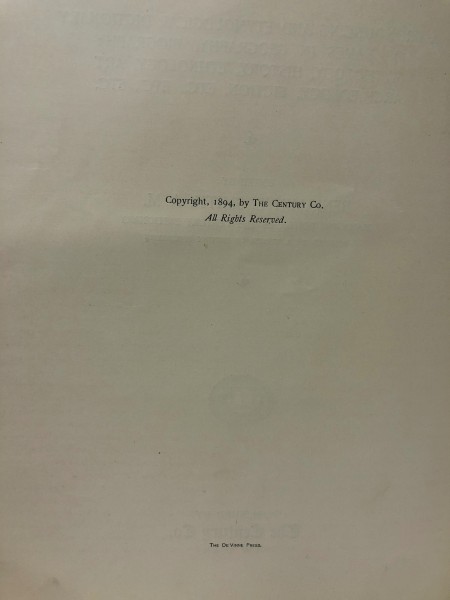 A copyright page of a encyclopedia.