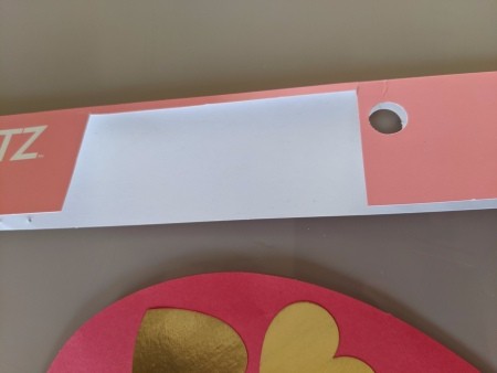 Giant Strawberry Valentine's Day Card - cut out a scrap of paper for the message