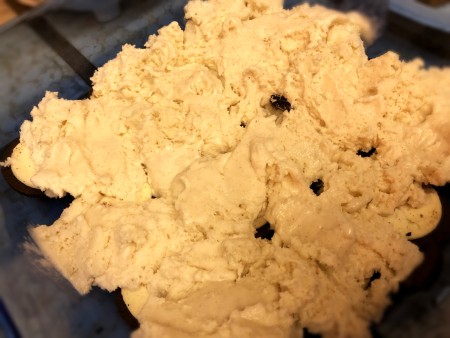 softened Ice Cream on cookie halves