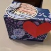Space Valentine Box - one end with large red heart and smaller elements