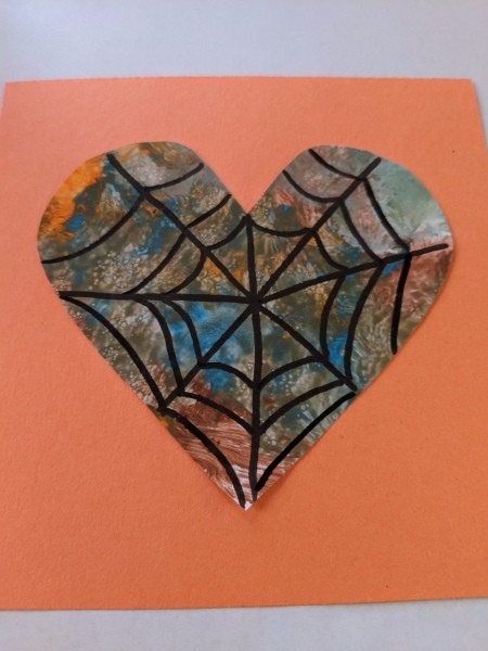 Valentine's Day Spider Card - completed web
