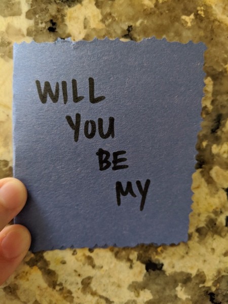 Happy Valen-Slime Cards - wording on the outside of the card