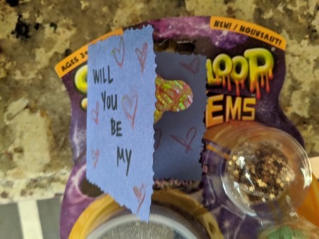 Happy Valen-Slime Cards - hearts drawn on card