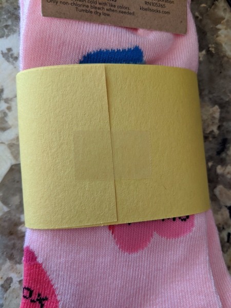 Sock Sleeve for a Gift - tape the sleeve together in the back