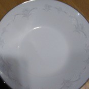 Value of Noritake China - white plate with floral pattern around the rim