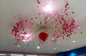 Valentine Ceiling Decor - pretty decorative hanging Valentine's Day decoration