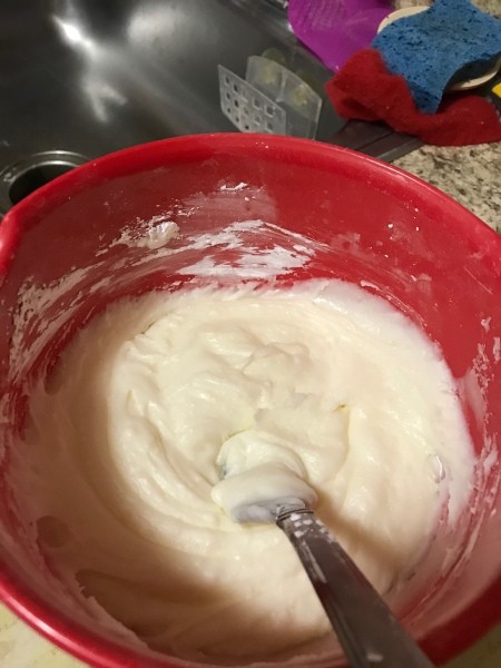 icing in bowl