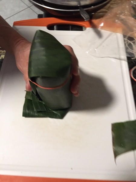 string around banana leaf wrapped Sticky Rice Cake