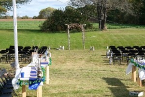 An outdoor wedding