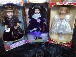 Value of Porcelain Dolls - various brand dolls in their boxes