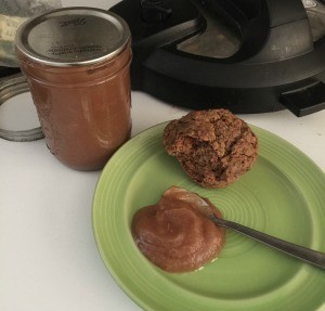 Apple Butter in jar & on plate