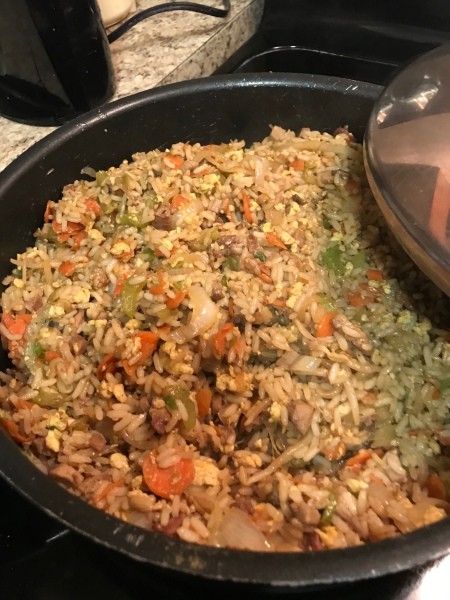 ined Pork Fried Rice with Duck Sauce
