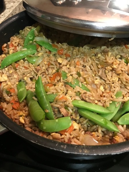 pea pods added to Pork Fried Rice