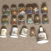 Value of Collectible Thimbles - a variety of ceramic thimbles