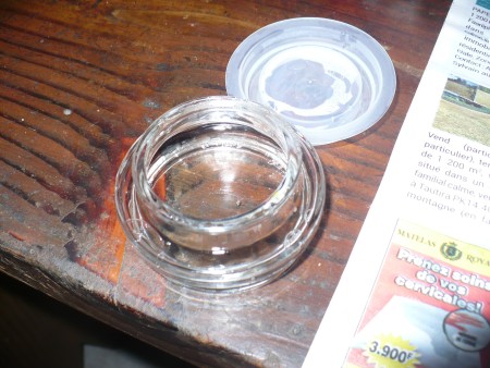 Decorative Fabric Covered Glass Canisters - seal removed