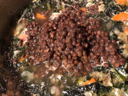 Lentils added to Soup