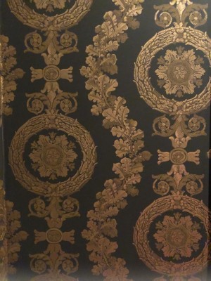 Raymond Waites Villa Classic Discontinued Wallpaper - black and gold wallpaper