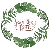 Save-The-Date with leaves.