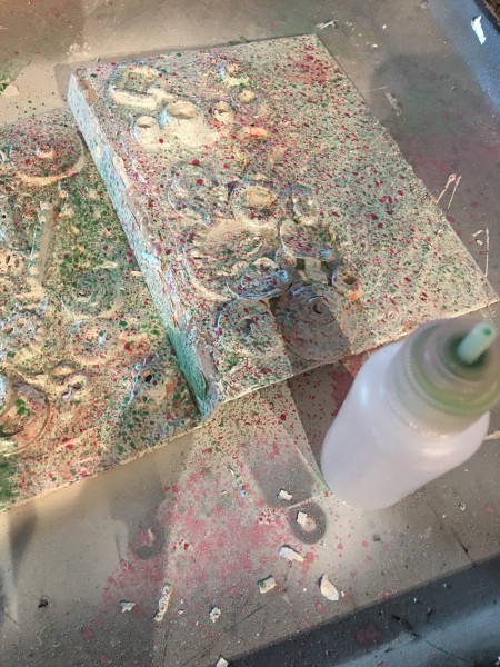 Mixed Media Journal - spray with a mixture of paint and water and allow to dry